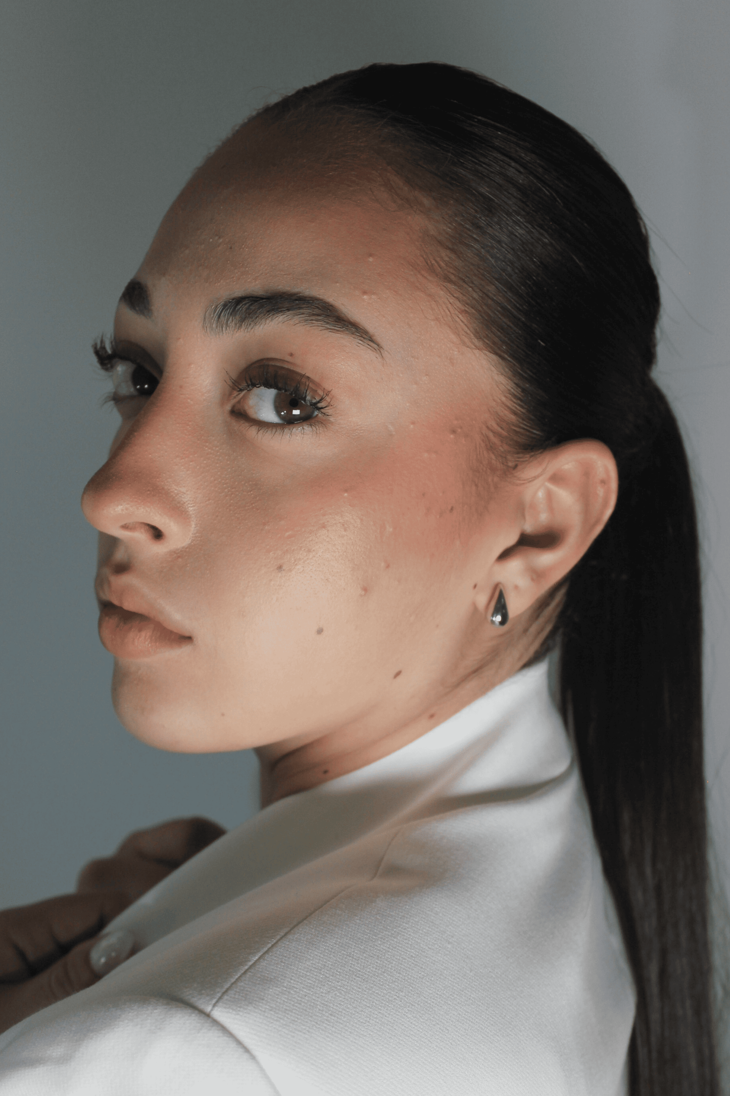 עגילי טייני טיפה - כסף