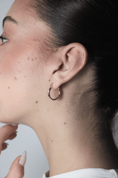 עגילי חישוק קלאסיות - זהב