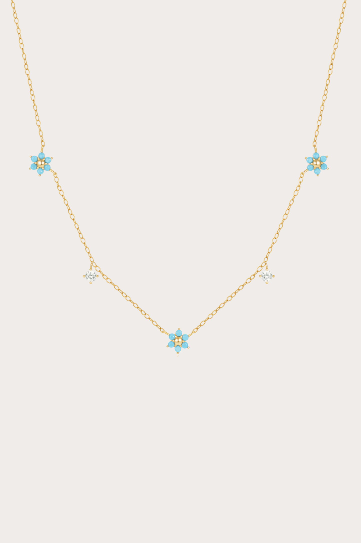 שרשרת פרחים כחולים